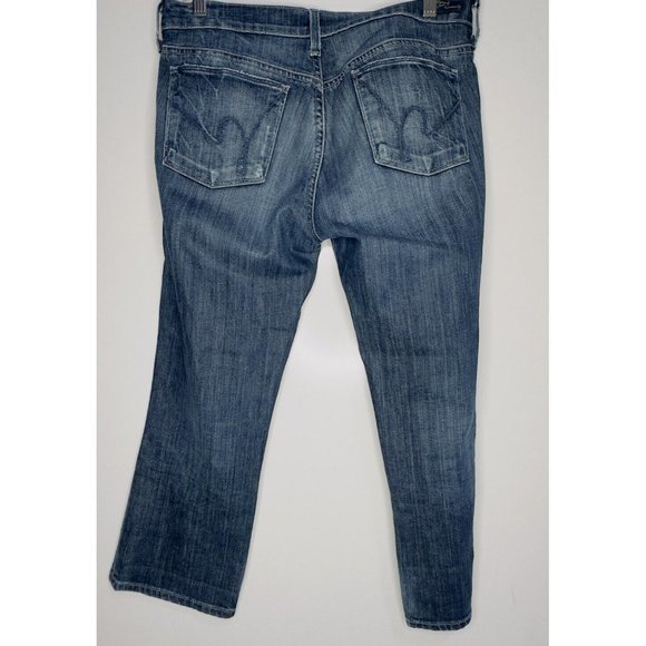 Citizens of Humanity Jeans 29 Blue Denim Whiskey‎ Low Waist Cropped USA Womens - Picture 1 of 12